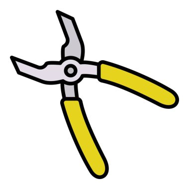 Kablo kesicisi vektör simgesi. Yazdırma, mobil ve web uygulamaları için kullanılabilir.