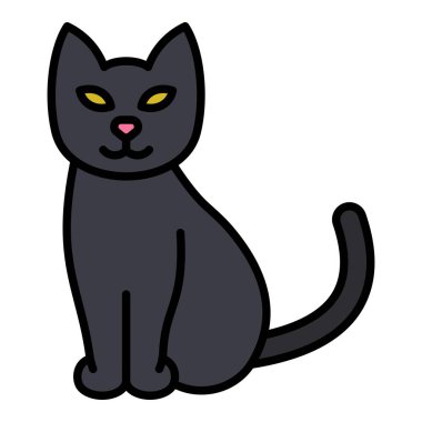 Kedi vektör simgesi. Yazdırma, mobil ve web uygulamaları için kullanılabilir.