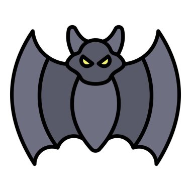 Yarasa vektör simgesi. Yazdırma, mobil ve web uygulamaları için kullanılabilir.
