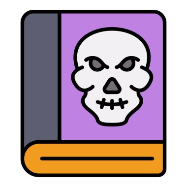 Cadılar Bayramı Kitap ikonu. Yazdırma, mobil ve web uygulamaları için kullanılabilir.