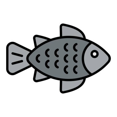 Balık vektör simgesi. Yazdırma, mobil ve web uygulamaları için kullanılabilir.