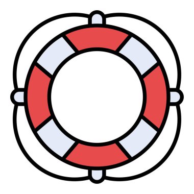 Lifebuoy vektör simgesi. Yazdırma, mobil ve web uygulamaları için kullanılabilir.