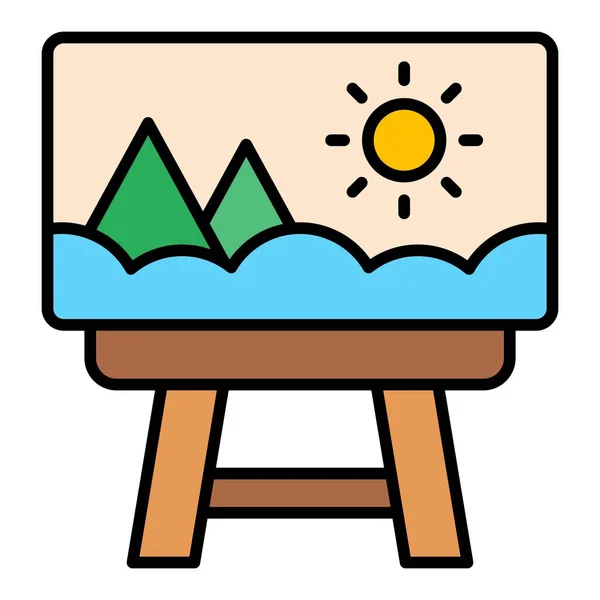 Tuval vektör simgesi. Yazdırma, mobil ve web uygulamaları için kullanılabilir.