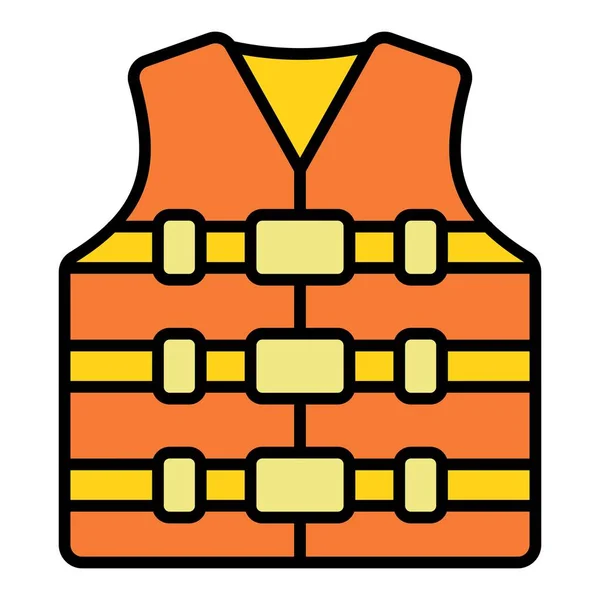Life Jacket vektör simgesi. Yazdırma, mobil ve web uygulamaları için kullanılabilir.