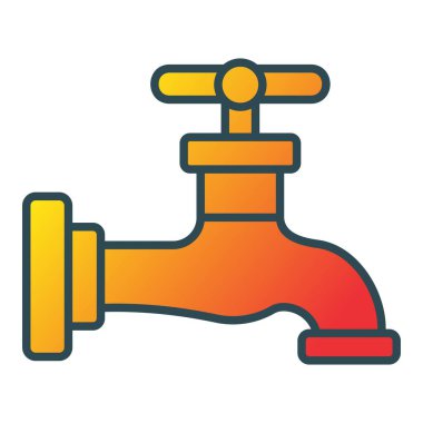 Musluk vektör simgesi. Yazdırma, mobil ve web uygulamaları için kullanılabilir.