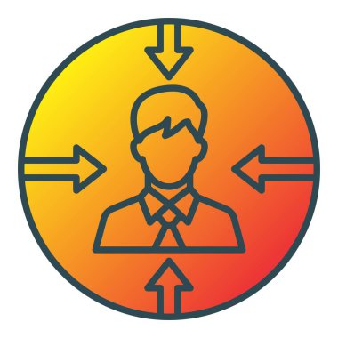 Hedef izleyici vektör simgesi. Yazdırma, mobil ve web uygulamaları için kullanılabilir.