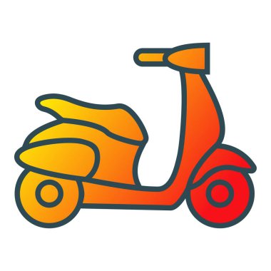 Scooter vektör simgesi. Yazdırma, mobil ve web uygulamaları için kullanılabilir.