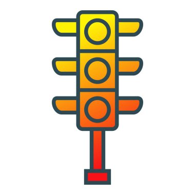 Trafik Işığı vektör simgesi. Yazdırma, mobil ve web uygulamaları için kullanılabilir.