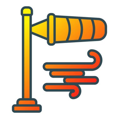 Rüzgâr Yön vektör simgesi. Yazdırma, mobil ve web uygulamaları için kullanılabilir.