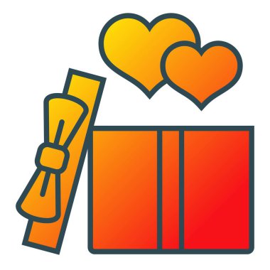 Hediye vektör simgesi. Yazdırma, mobil ve web uygulamaları için kullanılabilir.