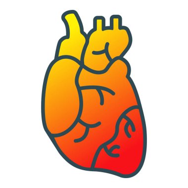 Kalp vektör simgesi. Yazdırma, mobil ve web uygulamaları için kullanılabilir.