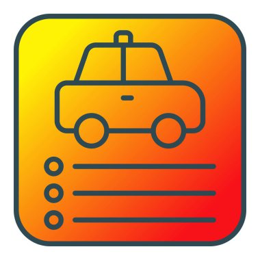 Araba Uygulaması vektör simgesi. Yazdırma, mobil ve web uygulamaları için kullanılabilir.