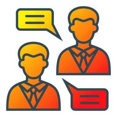 Sohbet vektörü simgesi. Yazdırma, mobil ve web uygulamaları için kullanılabilir.