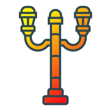 Sokak lambası vektör simgesi. Yazdırma, mobil ve web uygulamaları için kullanılabilir.