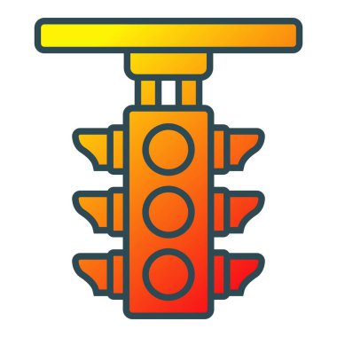 Trafik Işığı vektör simgesi. Yazdırma, mobil ve web uygulamaları için kullanılabilir.