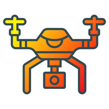 Akıllı İHA vektör simgesi. Yazdırma, mobil ve web uygulamaları için kullanılabilir.