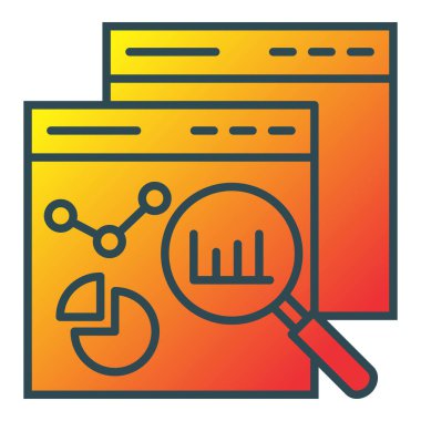 Analitik vektör simgesi. Yazdırma, mobil ve web uygulamaları için kullanılabilir.