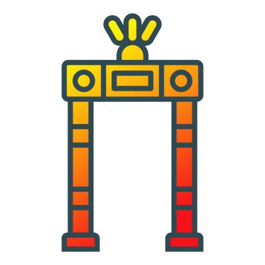 Metal dedektör vektör simgesi. Yazdırma, mobil ve web uygulamaları için kullanılabilir.