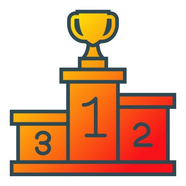 Podyum vektör simgesi. Yazdırma, mobil ve web uygulamaları için kullanılabilir.