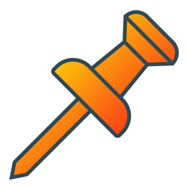 Pushpin vektör simgesi. Yazdırma, mobil ve web uygulamaları için kullanılabilir.