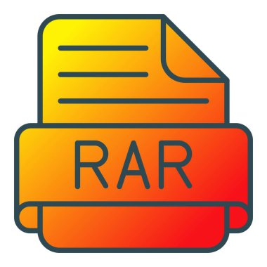 Rar vektör simgesi. Yazdırma, mobil ve web uygulamaları için kullanılabilir.