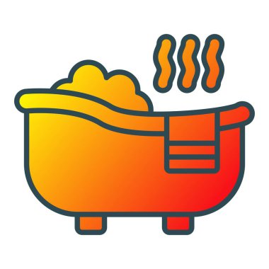 Jakuzi vektör simgesi. Yazdırma, mobil ve web uygulamaları için kullanılabilir.