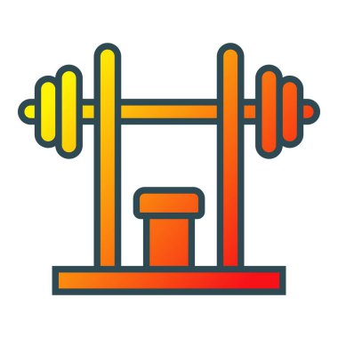 Spor salonu vektör simgesi. Yazdırma, mobil ve web uygulamaları için kullanılabilir.