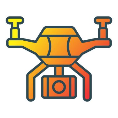 Drone vektör simgesi. Yazdırma, mobil ve web uygulamaları için kullanılabilir.