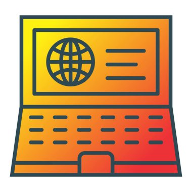 Laptop vektör simgesi. Yazdırma, mobil ve web uygulamaları için kullanılabilir.