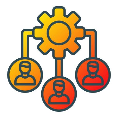 Çalışma akışı vektör simgesi. Yazdırma, mobil ve web uygulamaları için kullanılabilir.