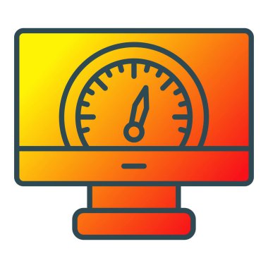 Hız Testi vektör simgesi. Yazdırma, mobil ve web uygulamaları için kullanılabilir.