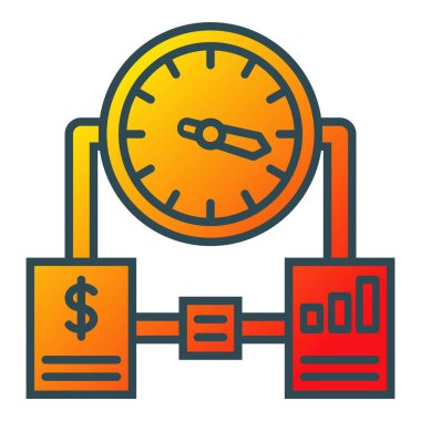 Zaman Yönetimi vektör simgesi. Yazdırma, mobil ve web uygulamaları için kullanılabilir.