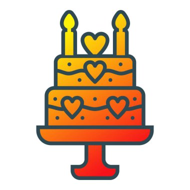 Kek vektör simgesi. Yazdırma, mobil ve web uygulamaları için kullanılabilir.