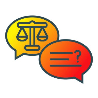 Tartışma vektör simgesi. Yazdırma, mobil ve web uygulamaları için kullanılabilir.