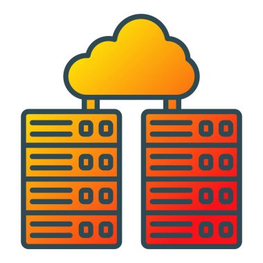 Veri Merkezi vektör simgesi. Yazdırma, mobil ve web uygulamaları için kullanılabilir.