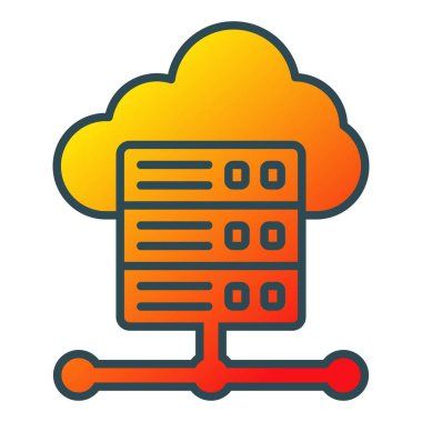 Bulut Sunucusu vektör simgesi. Yazdırma, mobil ve web uygulamaları için kullanılabilir.