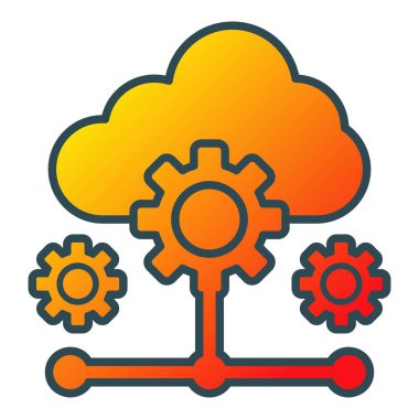 Saas vektör simgesi. Yazdırma, mobil ve web uygulamaları için kullanılabilir.