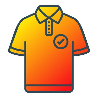 Polo Shirt vektör simgesi. Yazdırma, mobil ve web uygulamaları için kullanılabilir.