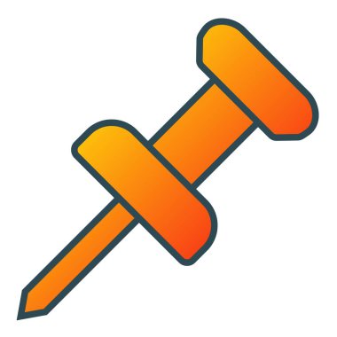 Pushpin vektör simgesi. Yazdırma, mobil ve web uygulamaları için kullanılabilir.