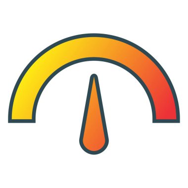 Gösterge vektör simgesi. Yazdırma, mobil ve web uygulamaları için kullanılabilir.