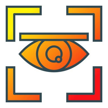 Göz Tarayıcı vektör simgesi. Yazdırma, mobil ve web uygulamaları için kullanılabilir.