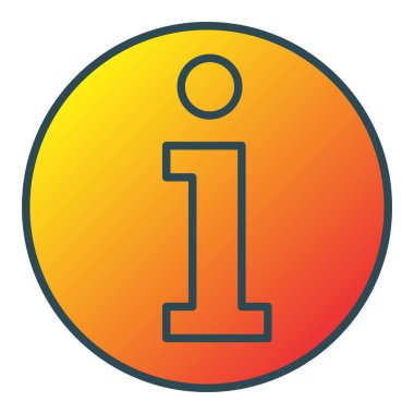 Bilgi vektör simgesi. Yazdırma, mobil ve web uygulamaları için kullanılabilir.