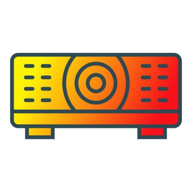 Projektör vektör simgesi. Yazdırma, mobil ve web uygulamaları için kullanılabilir.