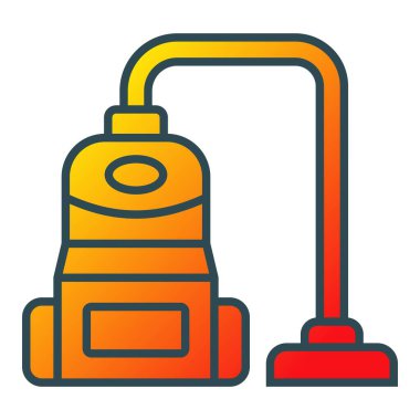 Elektrik süpürgesi vektör simgesi. Yazdırma, mobil ve web uygulamaları için kullanılabilir.