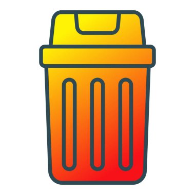 Çöp kutusu vektör simgesi. Yazdırma, mobil ve web uygulamaları için kullanılabilir.