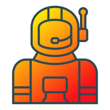 Astronot vektör simgesi. Yazdırma, mobil ve web uygulamaları için kullanılabilir.