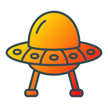 Ufo vektör simgesi. Yazdırma, mobil ve web uygulamaları için kullanılabilir.