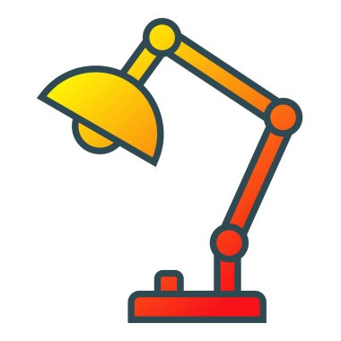 Masa lambası vektör simgesi. Yazdırma, mobil ve web uygulamaları için kullanılabilir.
