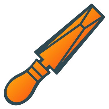 Keski vektör simgesi. Yazdırma, mobil ve web uygulamaları için kullanılabilir.