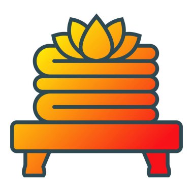 Havlu vektör simgesi. Yazdırma, mobil ve web uygulamaları için kullanılabilir.